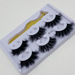 NEW 3Pairs/set 3D Mink Eyelashes False Eyelash With Tweezer 5d Mink Eyelashes Eyelash Extension Makeup Eye Lash