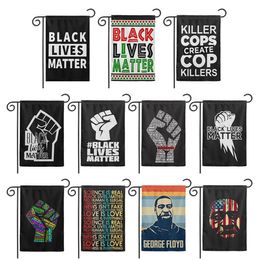 Garden Flags Black Lives Matter Garden Flag House Decor Peace Protest Justice Banner Flags 30*45cm Garden Decoration HHE1338