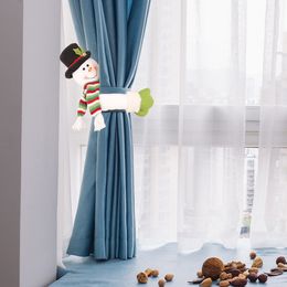 New Christmas Decorations Small Creative Curtain Button Cartoon Old Man Snowman Elk Curtain Decoration Wholesale Europe And America