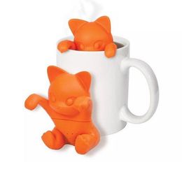 Silicon Cute Cartoon cat tea Infuser silicone tea tools Animal Tea Leaf Strainer Filter Diffuser Makers Tool