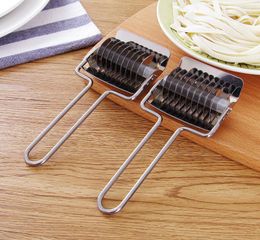 Stainless Steel Noodle Lattice Roller Shallot Cutter Pasta Spaghetti Maker Machines Manual Dough Press Cooking Tools SN3362