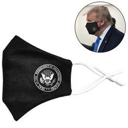 DHL Us national emblem printed Designer Masks Cotton face masks like Trump's adult adjustable dustproof washable breathable soft black mask