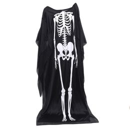 Ghost Skeleton Costume Robe Horror Vampire Zombie Skull Children Robe Devil Halloween Dress Scary Halloween Costumes for Kids