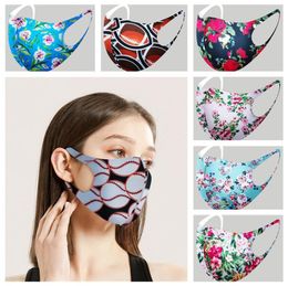 Adult Washable Masks Reusable Flowers Anti-dust Outdoor Face Mask New Floral Fashionable Print Face Cover