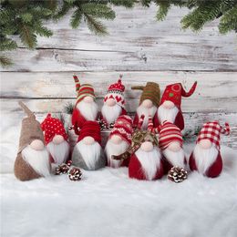 Santa Claus Plush Doll 9x8x29cm Xmas Faceless Doll Ornament Nordic Land God Santa Claus Plush Doll Kids Gift