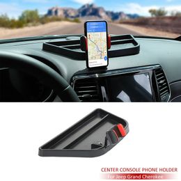 Dashboard Phone Holder Storage Box Tray Bracket For Jeep Grand Cherokee 2011 UP Auto Interior Accessories