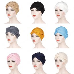 Muslim Women Scarf Turban Hijab Elastic Caps Ladies Turban Head Cap Hat Islamic Muslim Bohemian Beanie Wrap Hair Accessories