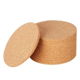 Wedding Party Decor Classic Round Plain Cork Coasters Drink Wine Mats Cork Mats Home Kitchen Decoration HHF917