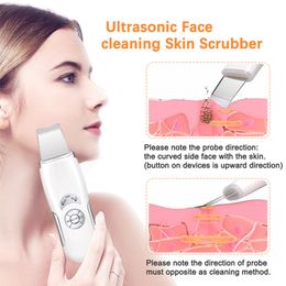 Free Shipping Ultrasonic Face Cleaning Skin Scrubber Cleanser Facial Lifting Therapy Peeling SPA Ultrasound Peeling Cleasing Machine