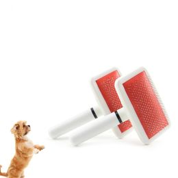 Red Puppy Hair Brush Cat Dog Grooming Pet Gilling Brush Soft Slicker Comb For Dogs Quick Clean Tool Pet Cepillo Perro