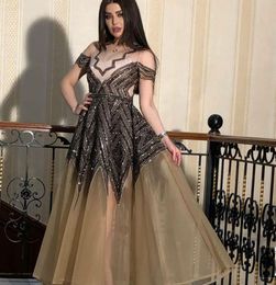 Evening dress Yousef aljasmi Kendal Jenner Women dress Kim kardashian High neck Ball gown Ankle length Short sleeve