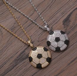 hip hop Small ball pendant necklaces for men women luxury necklace Jewellery gold plated copper zircons Twist chain