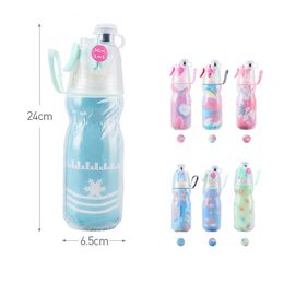 16oz 21oz BPA Free Mist Spary Sport Water Bottle Bicycling Running Hiking Portable Plastic Bottles