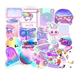 50Pcs Cute Light Purple Tone VSCO Stickers Pack Non-random Graffiti Car Bike Luggage Sticker Laptop Skateboard Motor Water Bottle Decal