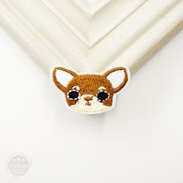Chihuahua (Size:2.5x4cm) DIY Badge Iron On Patch Embroidered Applique Sewing Clothes Stickers Garment Badges Apparel Accessories