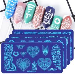 Nail Stamp Plate Stencils Nail Art Stickers Snowflake Flower Animals Letters Owl Gel Polish Stamping Templates DIY Nail Art Manicure Tools