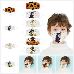 Halloween Christmas Cartoon Kid Designer Face Masks Fashion Child dust-proof washable Mask Protective Boys Girls Mascarilla in stock