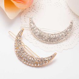 2020 New Design Pin Shiny Crystal Rhinestone Crown Moon Clip Barrette Hairpin Hair Accessories For Women Girls