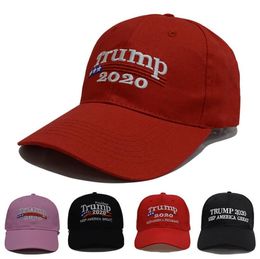 Trump 2020 Baseball Caps Designer Keep America Great Letter Hats Cap US Flag Presidential Election Caps Travel Beach Hat Sun Visor LSK1274