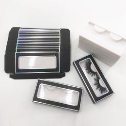 New Design Black Colour Mink Eyelashes Box False Eyelashes Packaging Empty Lash Case Customise Eyelash Box without Eyelashes