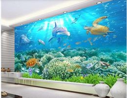 3d customized wallpaper beautiful scenery wallpapers Underwater world 3d wallpapers 3D background wall