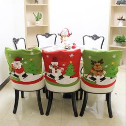 Christmas Chair Cover Cartoon Ski Seat Set Dinner Chair Back Covers Office Simplicity Stretch Chair Cover Home Decoration 3 Designs BT516