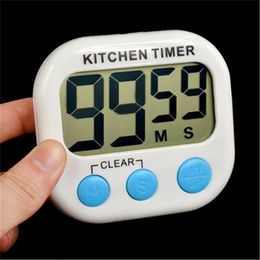 kitchen timer Magnetic LCD Digital Countdown Timer Alarm with Stand White Kitchen Timer Practical Cooking Clock