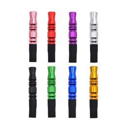 Dab rig Metal portable Smoking hookah mouth tips with Hang Rope Strap Shisha Pipe Mouthpiece Hookahs Accessories glass pipes