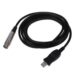 USB Male to 3 Pin XLR Female Microphone MIC o Link Cable