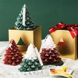 Christmas Tree Shape scented Candle Holiday Celebration Candles scented Ice candle creative Christmas New Year Holiday Gifts T9I00564