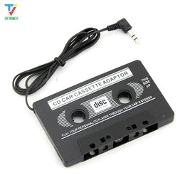 500pcs/lot NEW AUDIO CAR CASSETTE TAPE ADAPTER CONVERTER 3.5 MM MP3 AUX CD