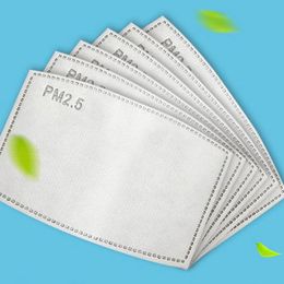 PM2.5 Activated Carbon Filter Replaceable Anti Haze 5 Layers Filter Paper Pad for Adults Masks Replacement Pad design masks filter LJJK2485