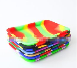 Cheap Silicone Rolling Tray Heat-resistant 20.5cm*15cm*1.9cm Tobacco Handroller Cigarette Smoking Accessories Silicone Container Oil