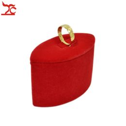 Jewellery Pouches Bags Quality Red Velvet Display Holder Wedding Ring Necklace Bracelet Organiser Storage Stand Store Counter Showc184v