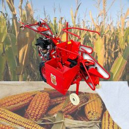 Small household operation is simple and efficient harvestingCorn harvester manufacturer small corn harvester hand diesel corn harvester