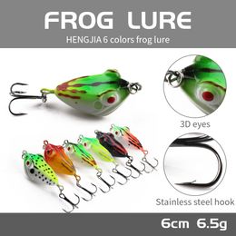 HENGJIA New 120pcs Crankbaits hard frog fishing lures aisc artificial plastic Fishing tackle 4CM 6G 8# Japan hook trolling pescaria