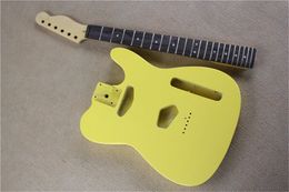 body electric guitar kit UK - Factory semi-finished electric guitar kits,DIY guitar,Basswood Body,Maple Neck,Black Pickguard,Rosewood Fretboard,can be changed