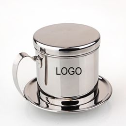 Custom 50ml Coffee Filter Cup Bottle Office Outdoor Portable 304 Stainless Steel Filter Cups Vietnam Tea Infuser
