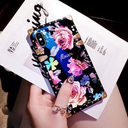 Luxury Blue Ray Rose Flower Phone Case For Samsung Note 20 Ultra 10 Plus A50 A70 S10e S20 10 Plus S9 S8 A30 A20 M20 M30 Cover