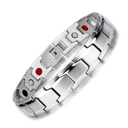 Fashion Magnetic Hematite Copper Bracelet Men's Health Bracelets with Hook Buckle Clasp Therapy Bangles Couple bracelet