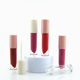 Empty Round Lip Gloss Tube With Wand Applicator Refillable Plastic Lipstick Lip Balm Bottles Vials Diy Container F3945