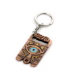 Legend of Zelda Keychain Sheikah Slate Pendant Handmade Keyring Breath of the Wild Game Jewellery key Holder llavero zelda COSPLAY1217p