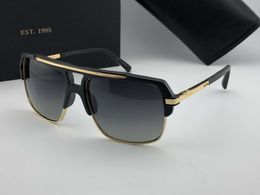 Vintage Square Sunglasses 2070 Gold/Grey Shaded lunettes de soleil sport sunglasses mens fashion sunglasses with Box