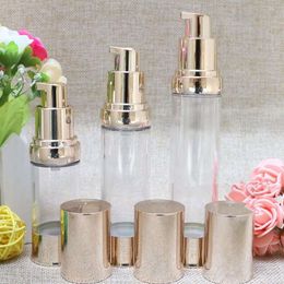 20ml 30ml 40ml Gold Airless Bottle Vacuum Pump Lotion Cosmetic Container Used For Travel Refillable Bottles