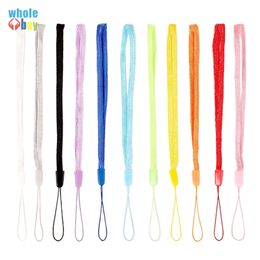 wholesale Nylon wrist hand Cell Phone Mobile Chain Straps Keychain Charm Cords DIY Hang Rope Lariat Lanyard For Keys Camera MP3 Mp4 ID Holde