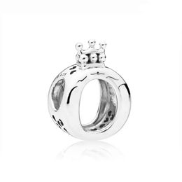 NEW 100% 925 Sterling Silver Original Beaded CROWN O CHARM Women's Fashion Jewellery Wedding Gift