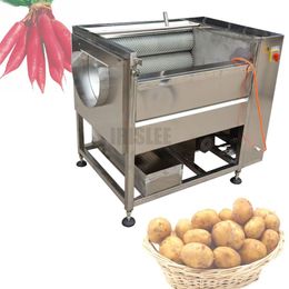 220V High efficiency sweet potato washing and peeling machine / ginger peeling machine / / lotus root peeling machine