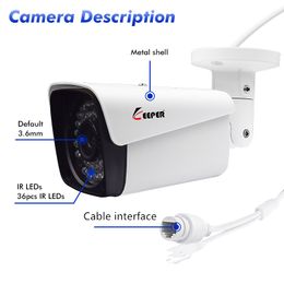camera bullet 2mp Australia - H.265 POE 1080P IP Camera Outdoor Waterproof CCTV Network Bullet Camera 2MP 3.6 6mm Lens P2P Onvif NVR
