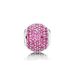 NEW 100% 925 Sterling Silver 1:1 796066PCZ Pink Zircon Pave CHARM Original Vintage Boutique Jewellery Anniversary Gifts