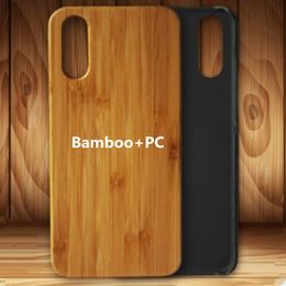 Bambu / Ahşap Kılıf + PC Cep Telefonu Kılıfları Için Huawei P20 P20pro P30 P30 Pro Mate9 Mate10 Mate20 Serisi Smartphone Kılıfı Kabuk Koruyucu